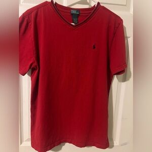 Polo by Ralph Lauren Red V-Neck Tee